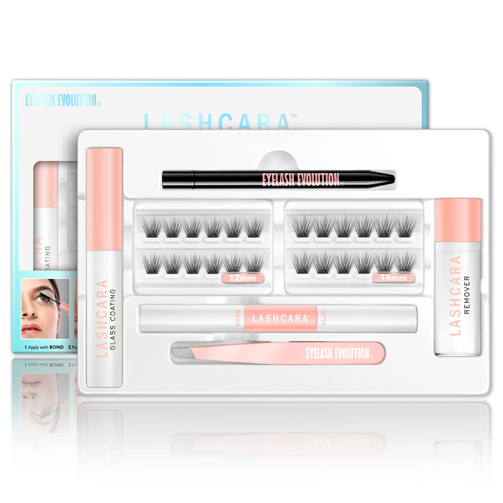 EASITENSION Cluster Lashes Segment DIY Eyelash Extension Individual Eyelash Bundles 3d Makeup Premium Mink Eyelashes Set