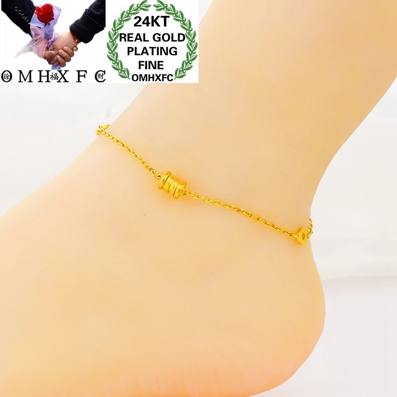 

OMHXFC JB06 Jewelry Wholesale European Fashion Fine Hot Woman Girl Party Birthday Wedding Gift Summer Beach Slim Waist Anklet