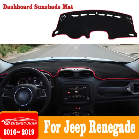 Jeep Renegade BU 2015-2020 2021 2022 자동차 대시 보드 커버 매트 Sun Shade Pad 계기판 카펫 Anti-UV 자동차 액세서리