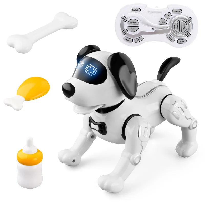 Educazione precoce intelligente Azione Programmazione Robot remoto Cane Rilevamento tattile Canzone Apprendimento musicale Inglese Giocattolo interattivo per bambini RC