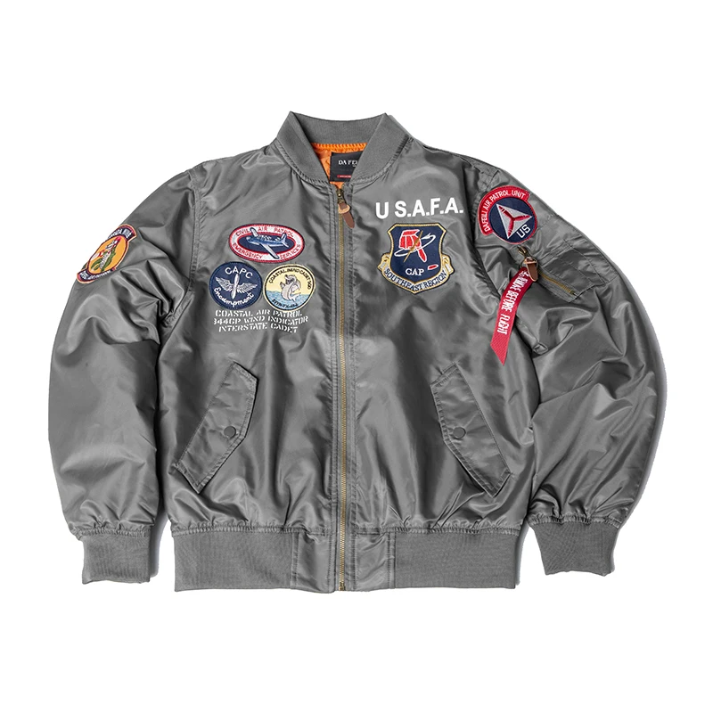 2024 Embroidered Military Patches vintage men thin clothes brands Top gun MA1 bomber flihgt jacket pilot coat windbreaker