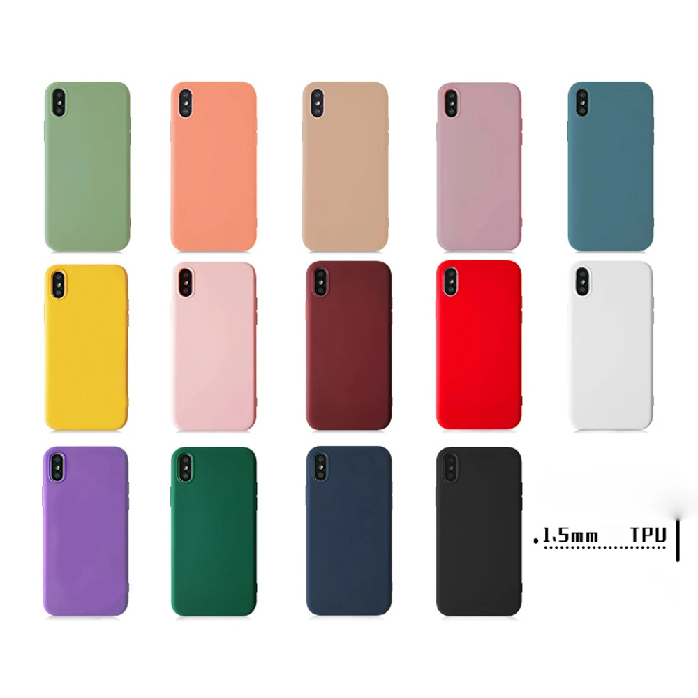 100 pcs a lot Colorful Phone ProtectiveCase soft TPU For iPh7/8 For iPh7/8 Plus X XR XS MAX Anti-scratch Protective Phone Cover