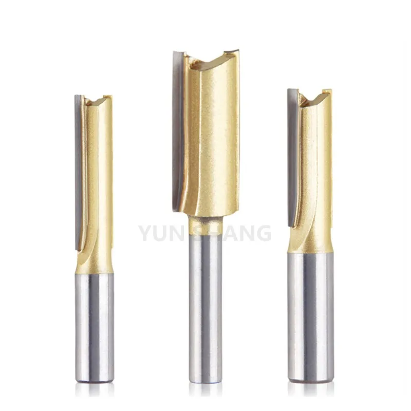 2PCS Woodworking Milling Cutter Double-edged Straight Knife Carving Trimming Knife Cutting Knife Slotting Woodworking Tools