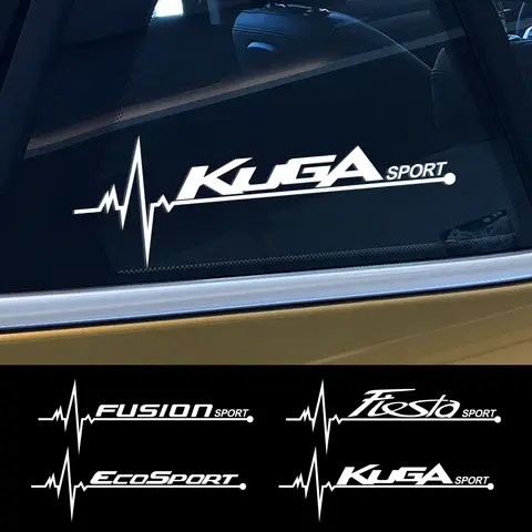 포드 피에스타 Mondeo 퓨전 익스플로러 탈출 Shelby Edge Ecosport Kuga Mustang 자동차 액세서리에 대한 2PCS 자동차 사이드 윈도우 스티커
