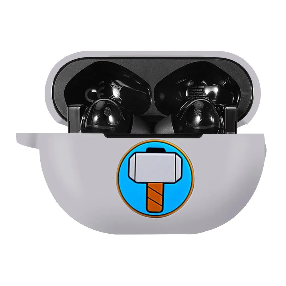 Мультяшный чехол для наушников Marvel для Huawei Freebuds Pro 2 3, силиконовый защитный чехол для беспроводных Bluetooth наушников с крючком