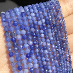 Small 2 3 4 mm Gem Stone Natural Blue Aventurine Loose Spacer Beads for Jewelry Making DIY Bracelet Earrings Accessories 15''