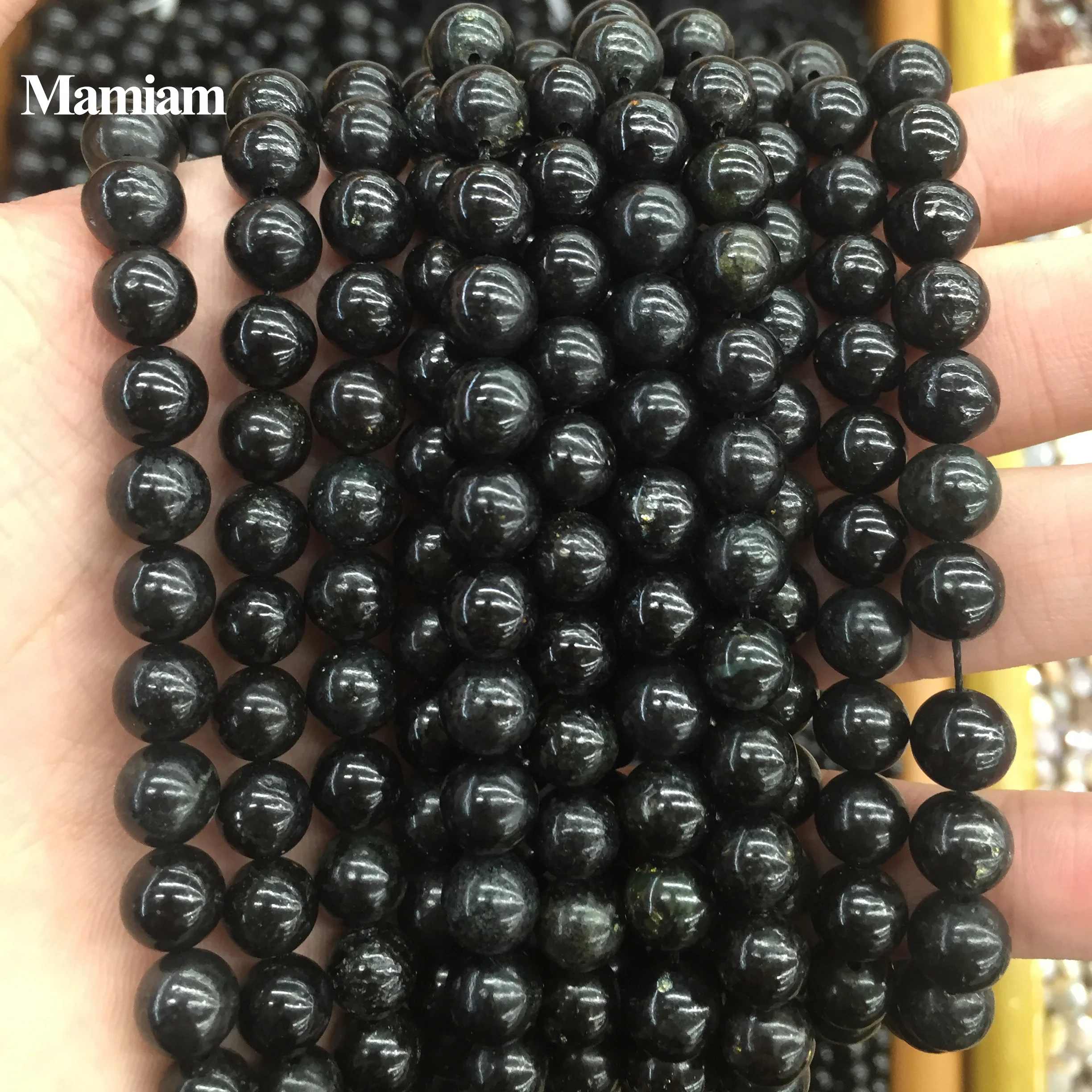 

Mamiam Natural A Phlogopite Beads 6mm 8mm 10mm Smooth Loose Round Stone Diy Bracelet Necklace Jewelry Making Gemstone Design