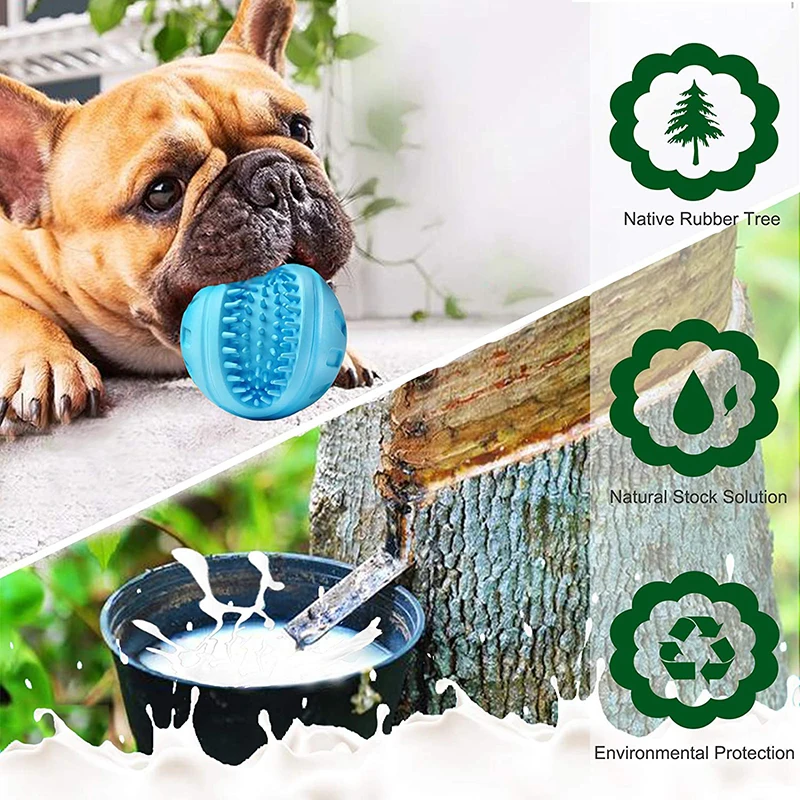 Benepaw Rubber Floating Bouncy Pet Ball Bite-resistant Nontoxic Squeaky Dog Chew Toys For Small Medium Large Dogs Teeth Cleaning