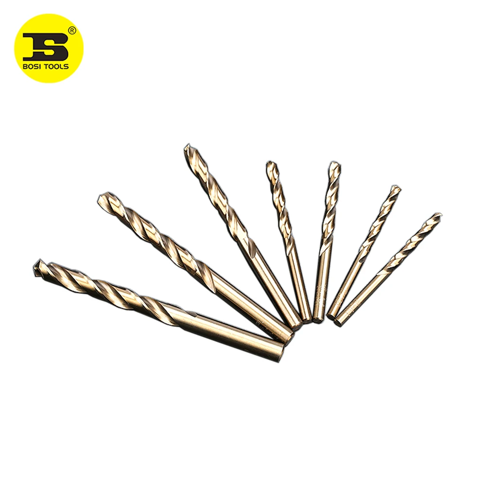 BOSI 10PC Straight Shank M35 Twist Drill Bit Cobalt Contained Special For Steel Metal Drilling