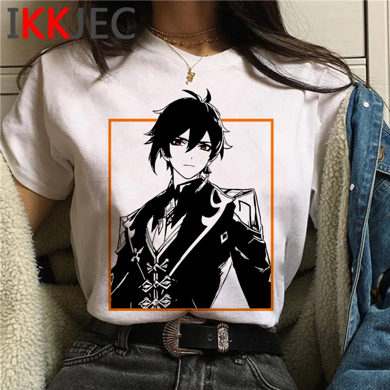 Genshin Impact t shirt t-shirt male harajuku kawaii ulzzang graphic tees japanese aesthetic tshirt clothes streetwear