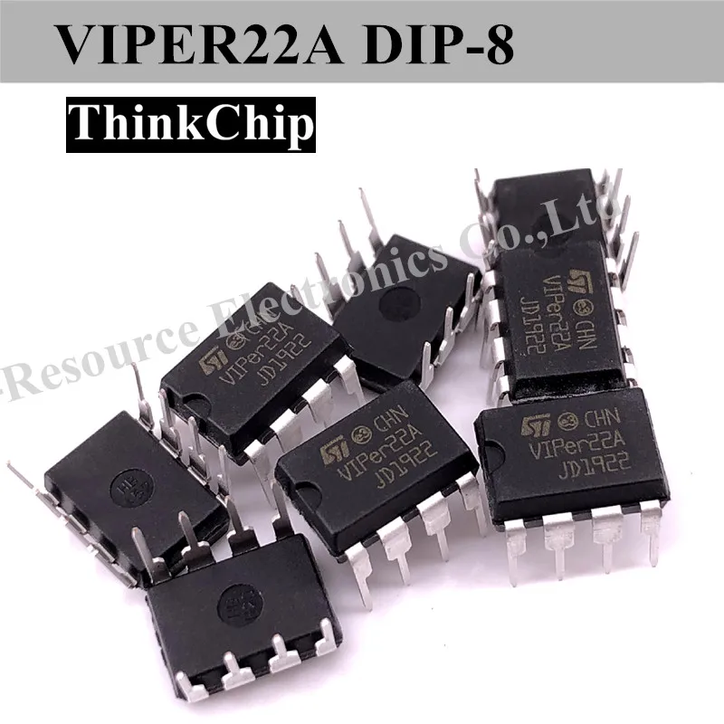 (10 pz) VIPER22A DIP-8 VIPER22 DIP 22A DIP-8 SWITCHER primario SMPS a bassa potenza OFF LINE