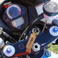 For Suzuki SV1000 SV1000S Key Motorcycle Cowhide Keychain Key Ring Case
