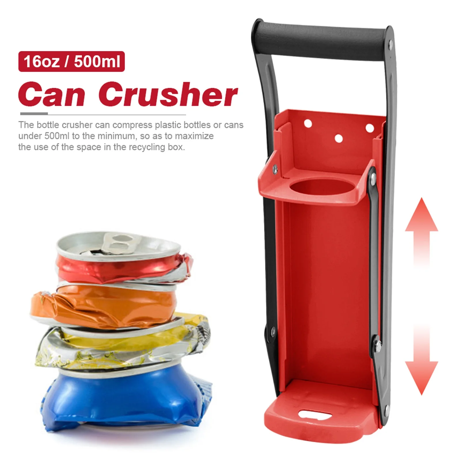 

oz 500ML Can Press Bottle Crusher Metal Can Crushers Heavy Duty Bottle Opener Smasher Kitchen Tools For Soda Beer Cans pretty