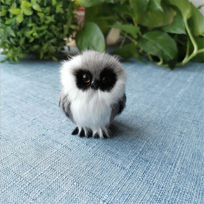 Cute Artificial Owl Lifelike Animal Owl Miniature Plush Toy Garden Ornament Photo Prop Artificial Owl Garden Decor Desktop Craft