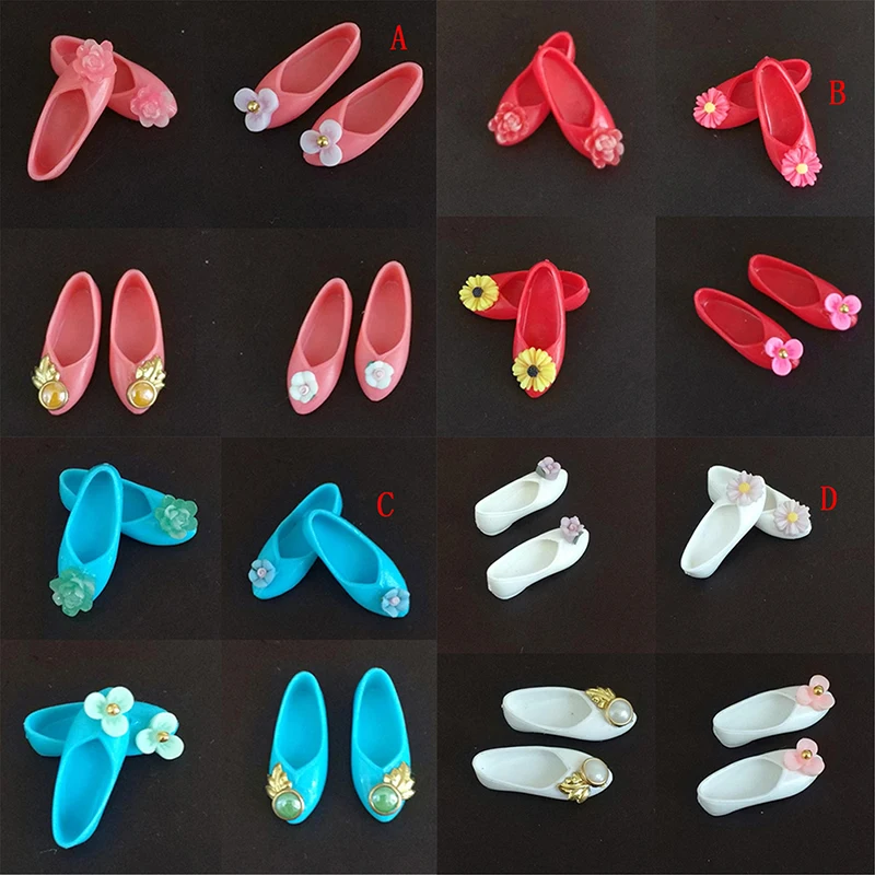 1Pair Ancient Flat Shoes Cute Mixed Style Colorful Platform Shoes For Doll Accessories Kids Gifts