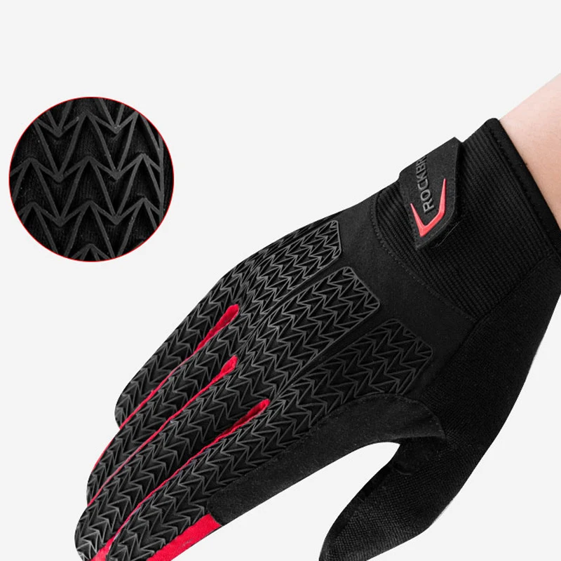 ROCKBROS MTB Bike Cycling Gloves Touch Screen Riding Glove Full Finger Windproof Warm Motorcycle Glove Men Women Sport Equipment