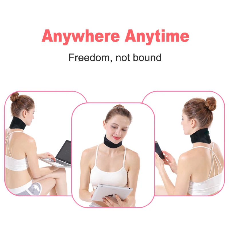 Self-Heating Tourmaline Neck Collar Magnetic Therapy Support Belt Brace for Cervical Spine Pain Relief Neck Massager Health Care