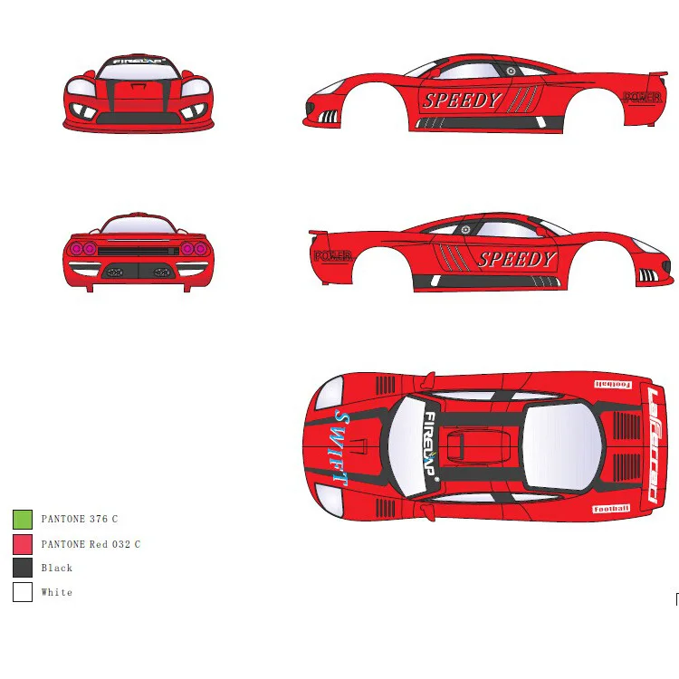 Saleen S7 Car Shell Body Shell 98mm Wheelbase for 1:28 RC Car Wltoys Mini-Q HGD1  XRX DRZ Kyosho Mini-Z AWD