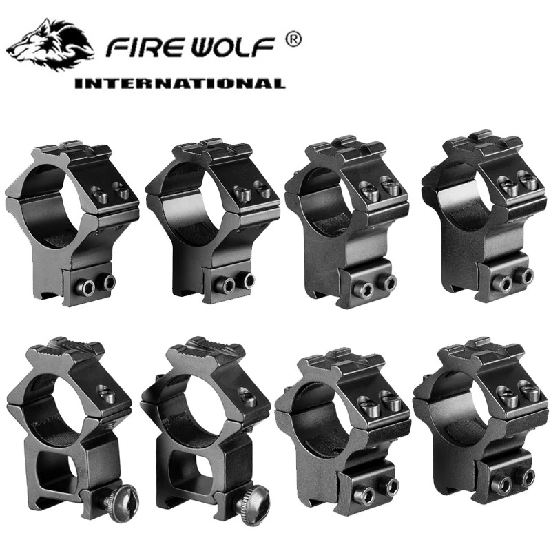 Anillos de montaje táctico para linterna 25.4/30mm riel Picatinny 20mm - imagen 5
