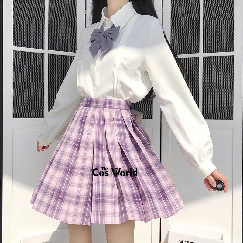 

[5CM/s] Japanese Girl's Summer High Waist Pleated Plaid Skirts For JK School Uniform Students Cloths