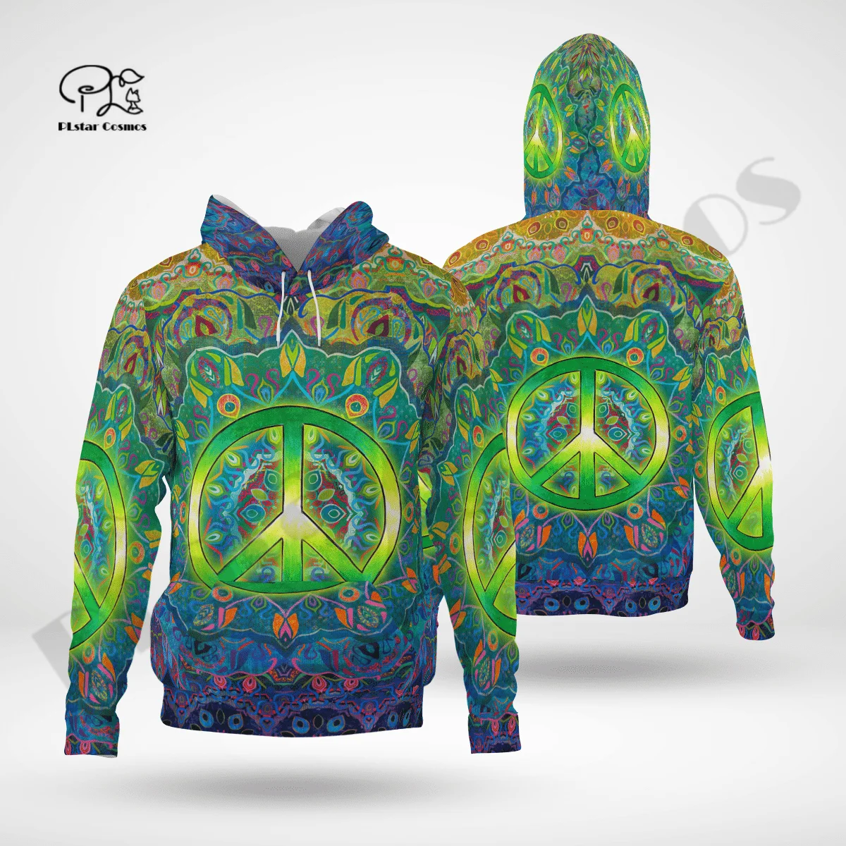 PLstar Cosmos 3Dprinted Newest Peace Love Hippie Trippy Harajuku Casual Streetwear Funny Unique Unisex Hoodies/Sweatshirt/Zip -2