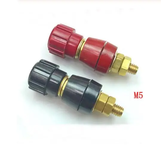 2 Pcs Plastic Shell M5 Male Threaded Diameter Binding Post Terminal  5MM Copper Post 5mm Regulator Welder