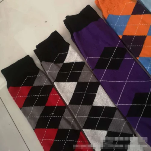 Imagen 2 del producto Calcetines ecuestres especiales para hombre y mujer, medias largas de caballero, entrega aleatoria, serie Azul, azul y gris