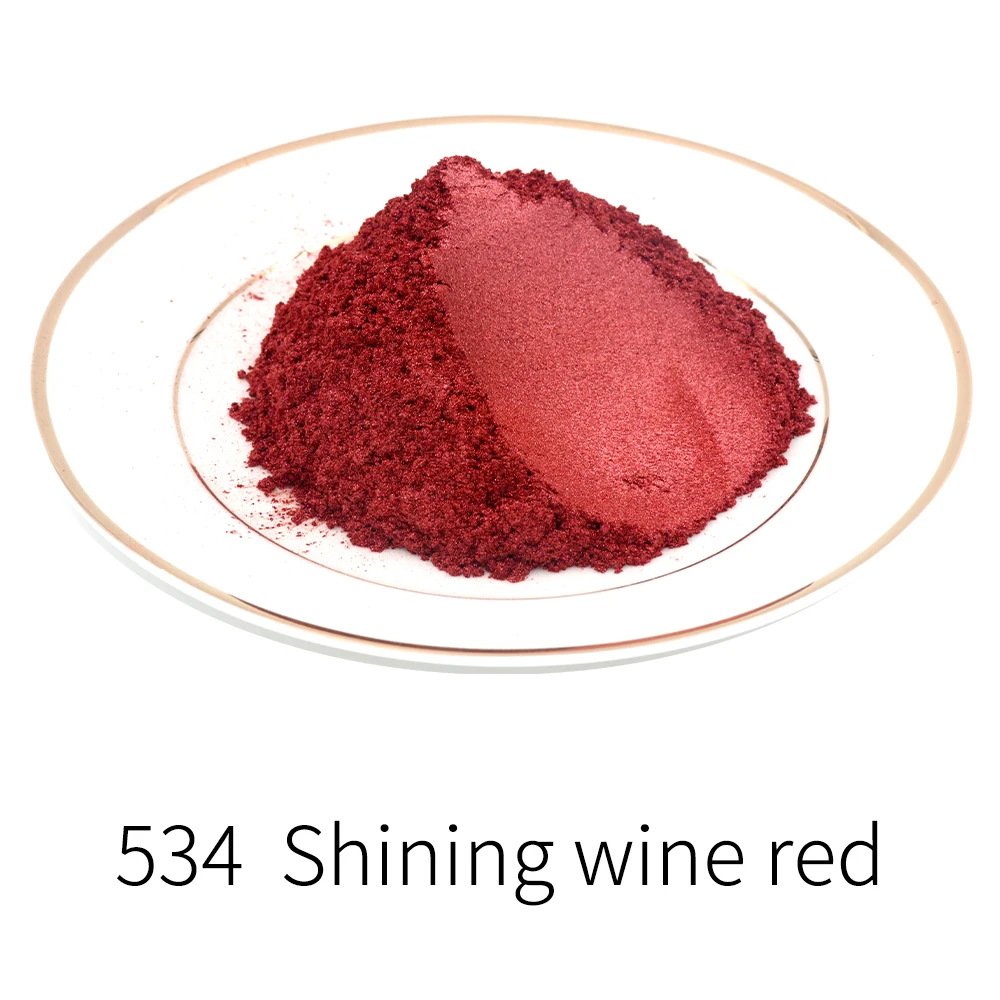 Wine Red Pearl Powder Soap Nail Eye Shadow Decoration DIY Coloring Art Crafts Mica Powder Mineral Pearl Pigments Painting