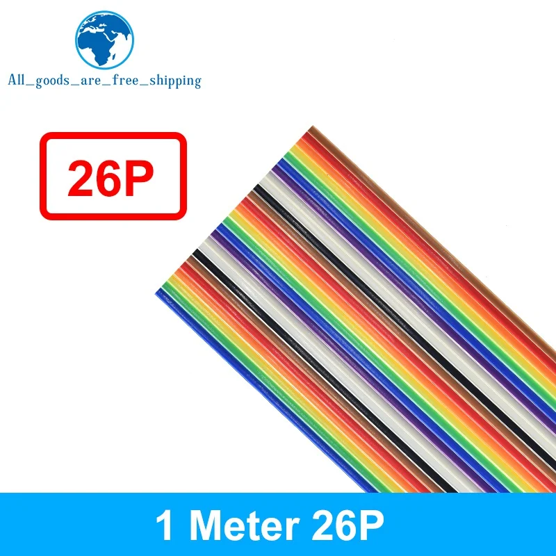 1/3 Meter 10P/12P/14P/16P/20P/26P/34P/40P/50P 1,27 mm Rastermaß Farbiges Flachbandkabel für DuPont-Draht für FC für Dupont-Stecker – Detail 7