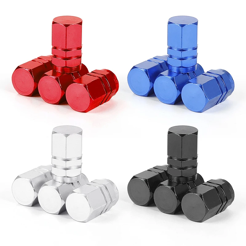 4pcs/set Colorful Car Moto Bike Tire Wheel Valve Cap Dust Cap Tubeless Valves Stem Cover Automobiles Motorcycle Accessories