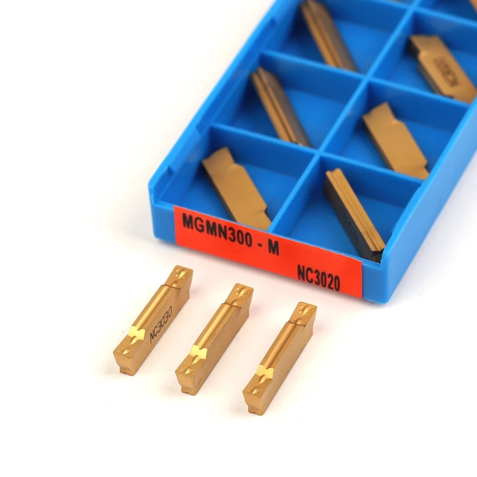 Imagem -04 - Cnc Slotted Carbide Grooving Tool Metal Torneamento Ferramentas Mgmn150 Mgmn200 Mgmn300 Mgmn400 Nc3020 Nc3030 Pc9030 10 Pcs