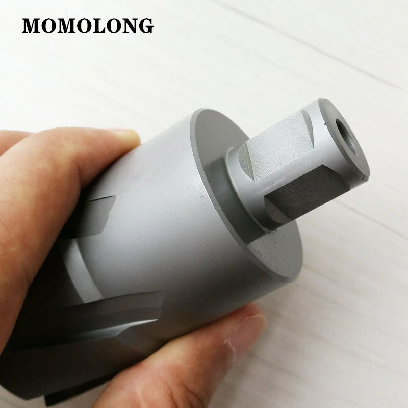 Pemotong Melingkar TCT dengan Batang Weldon 3/4 ", Bor Inti Paduan Karbida 2", Gergaji Lubang dengan Kedalaman Pemotongan 50Mm 12-65Mm X 50Mm