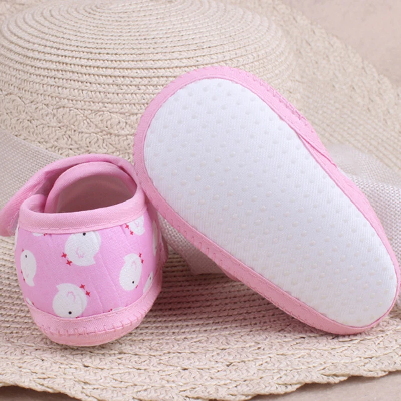 Cartoon Pink Newborn Baby Girl Boy Shoes Cotton Toddler Anti-slip Shoes Soft Sole Baby First Walk zapatos 2023 Spring