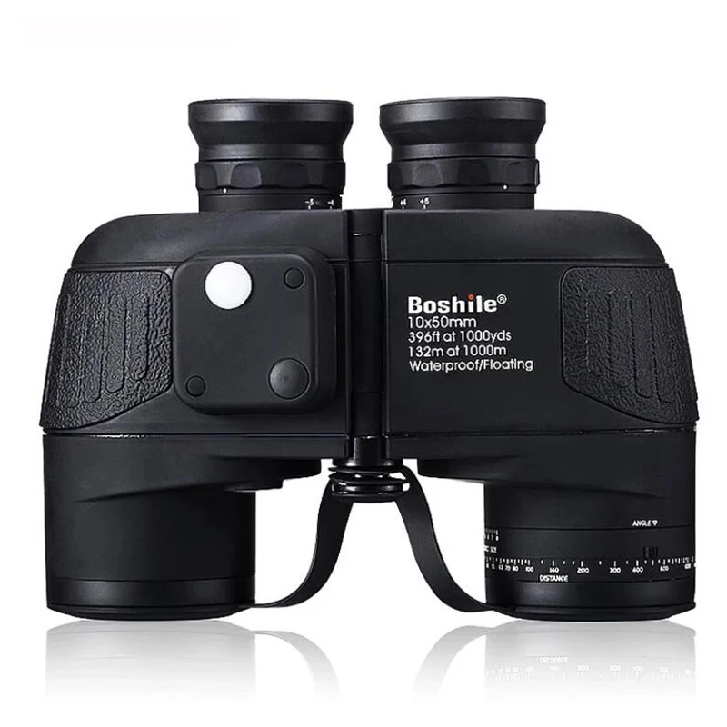 

Boshile 10X50 Binoculars Zoom Rangefinder Military Hunting HD Marine Compass Telescope Eyepiece Waterproof Nitrogen Bak4 Black