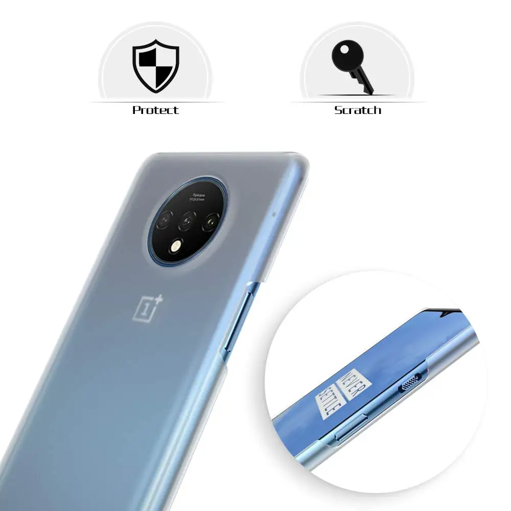 Frosted Clear Hard Case For OnePlus 7T Rubberized PC back Cover Slim Plastic Skin Touch Cases