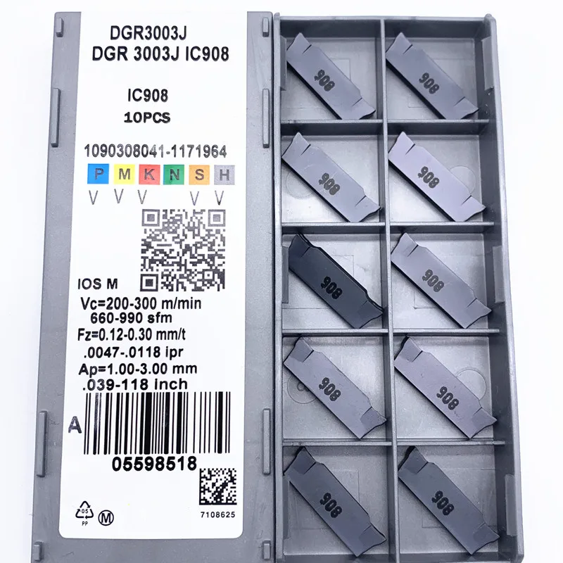 Imagem -02 - Cnc Carboneto de Inserção Entalhada Dgn 3003j 3003c para Sulco Ferramentas de Corte de Moagem Alta Qualidade Dgn3003j Dgn3003c Ic908