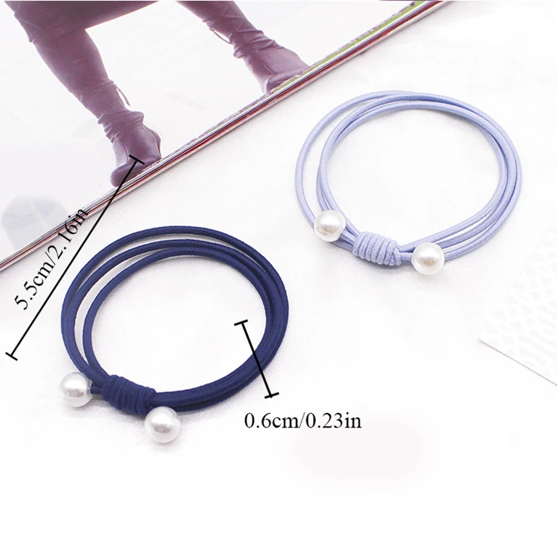 2022 Fashion Pearl Elastic Hair Bands multilayer hair ring Ponytail Holder Headband Rubber Band for women girls Hair Accessories