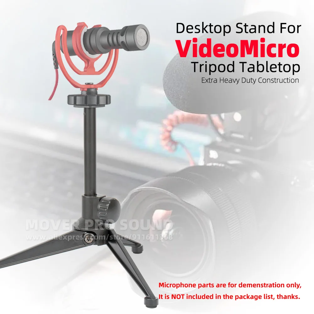 Desktop Tripod Mic Stand Mount Holder For RODE VIDEOMICRO VIDEO MICRO Table Bracket Camera Tabletop Desk Microphone Boom Hold