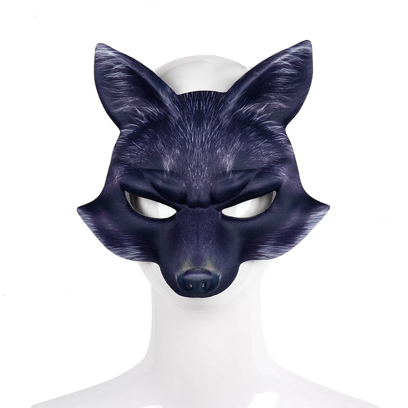 Halloween Half Face Mask Horror Fox Masks Cosplay Props Masquerade Masks Festive Party Supplies Horrible Costume