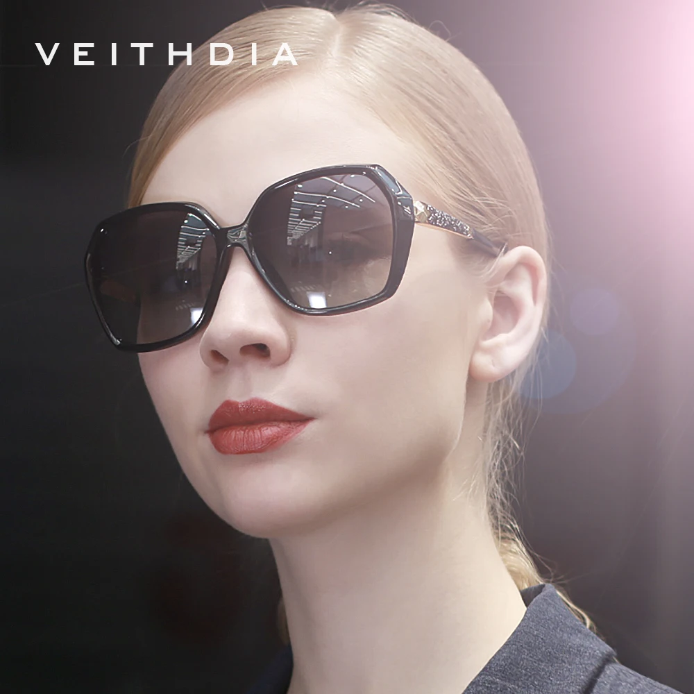 VEITHDIA TR90 Women Sunglasses Polarized Gradient Lens Luxury Ladies Fashion Brand Designer Sun Glasses Eyewear For Female 3161