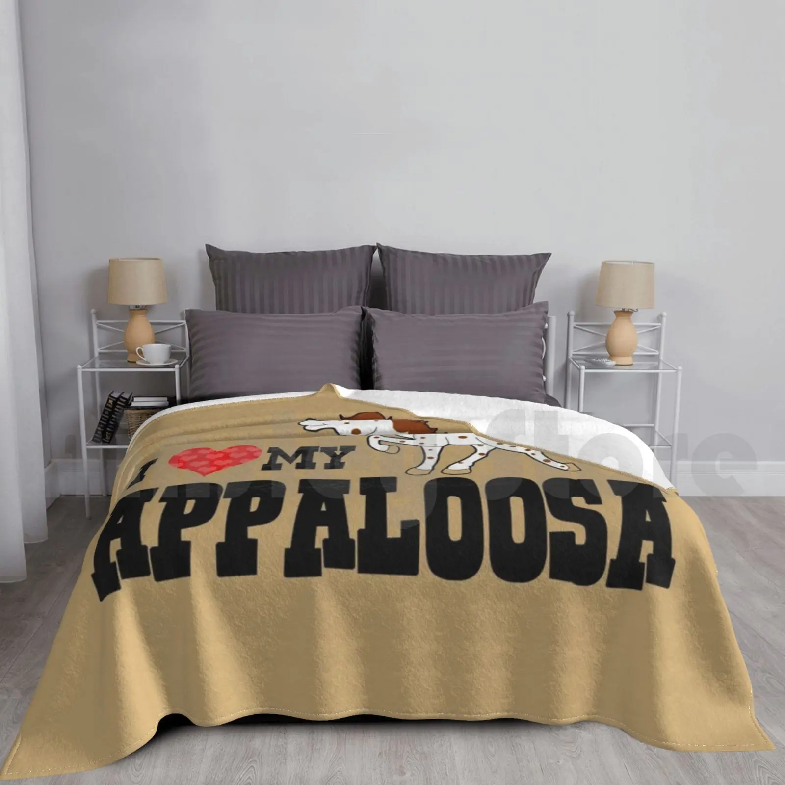 Me encanta mi Appaloosa Red Roan Appy caballo manta moda personalizado caballos Appaloosa Appaloosa caballo