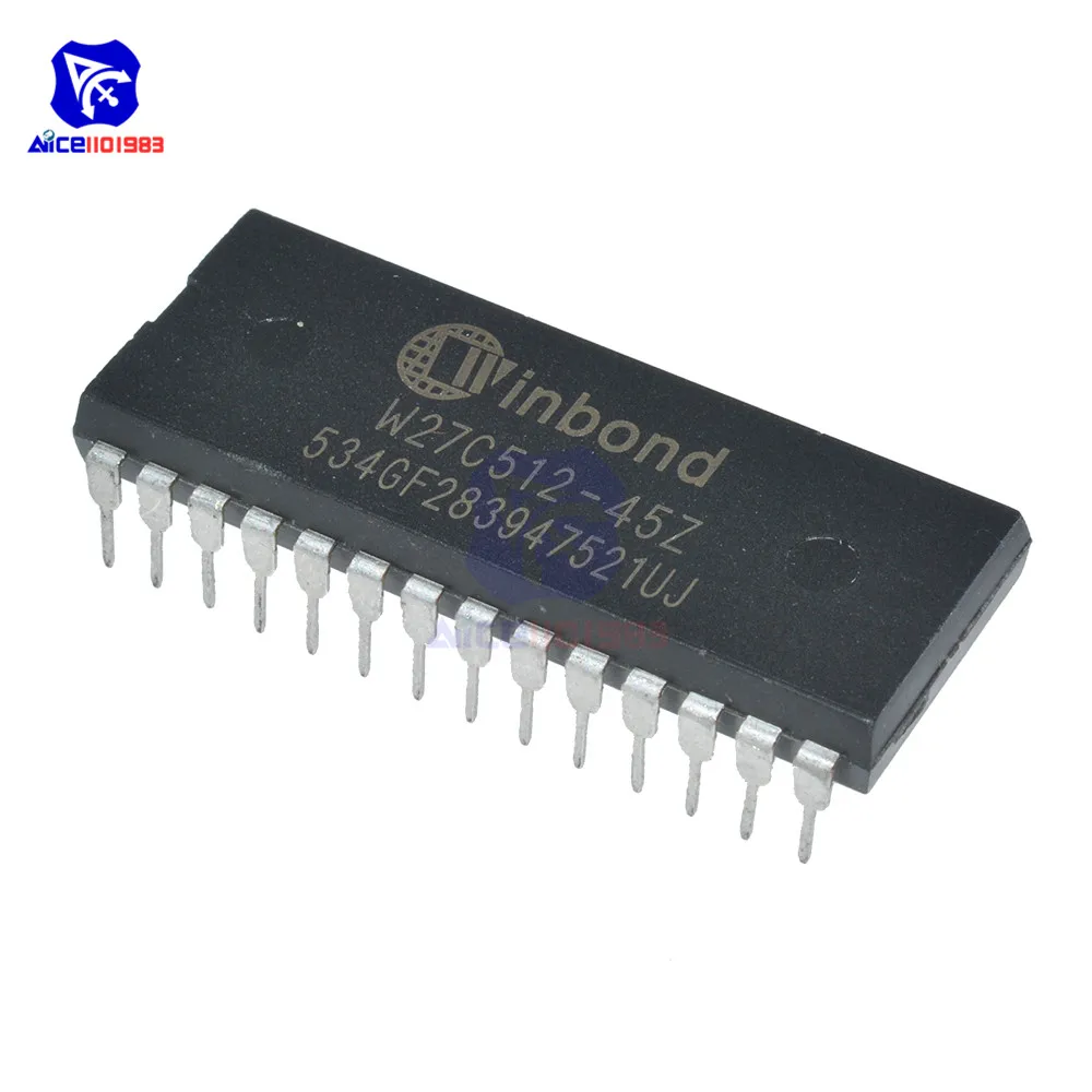 diymore 10 PCS/Lot IC Chips W27C512 W27C512-45Z 28DIP IC EEPROM 512KBIT Original Integrated Circuits