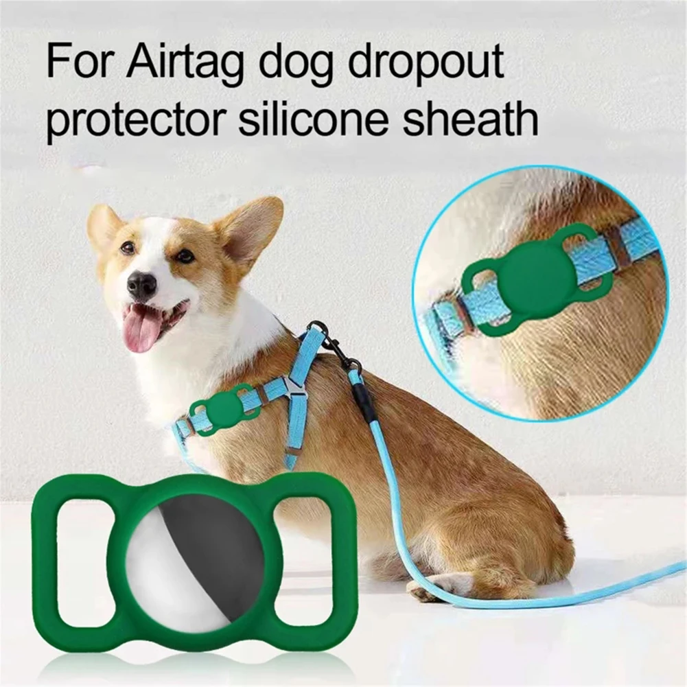 Custodia in Silicone compatibile con airtag custodia protettiva per collare per animali domestici per gatti cani cinturino per cinturino anello per animali domestici airtag accessori per animali domestici