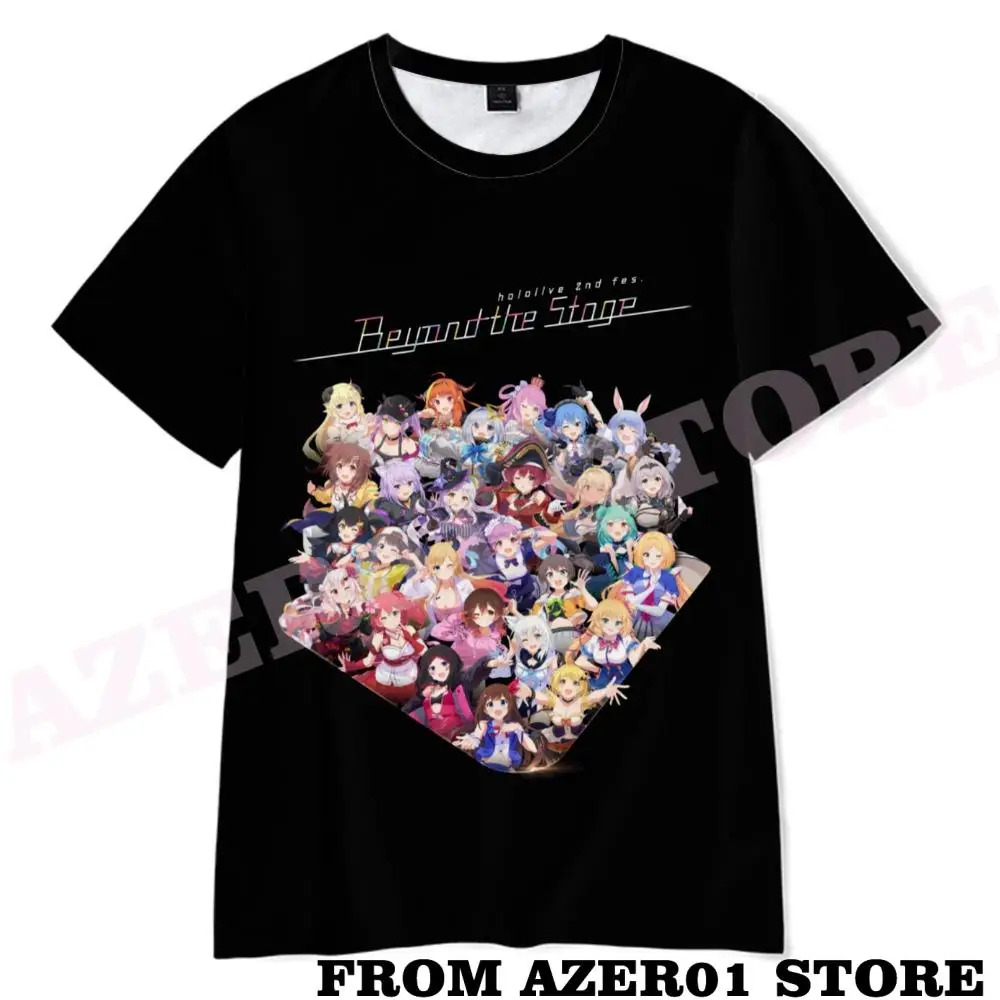 HOLOLIVE VTuber 2nd Fes Beyond The Stage 3D Print T-shirt Summer Preppy Men/Women Street Clothes Tshirt Streetwear Kawaii style