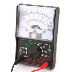 DC/AC 1000V 250mA Analog Multimeter Voltmeter Ammeter Voltage Current Resistance Multimeter with Test Probe Pen