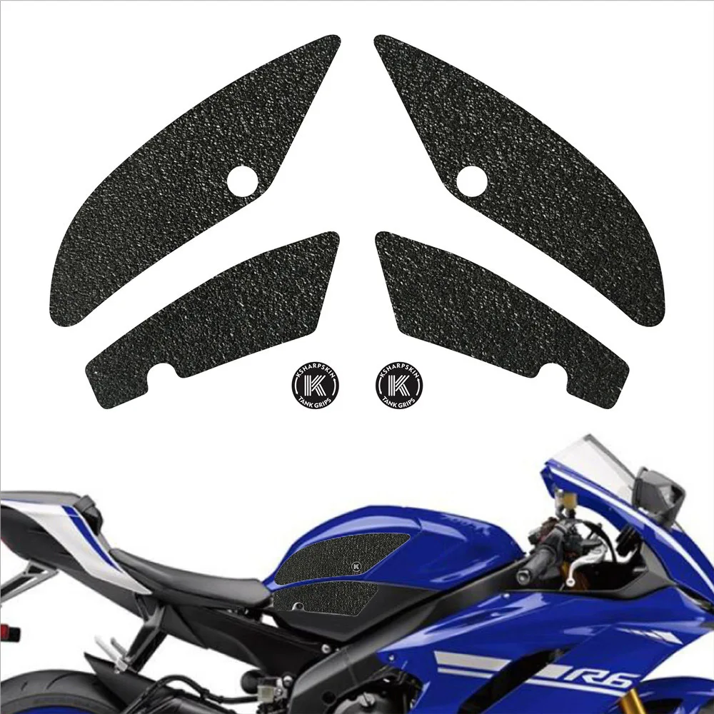 

Motorcycle Non-slip Sticker Grips Protector Sticker Decal Gas Knee Grip Tank Traction Pad decals For YAMAHA 17-18 YZF R6 yzfr6