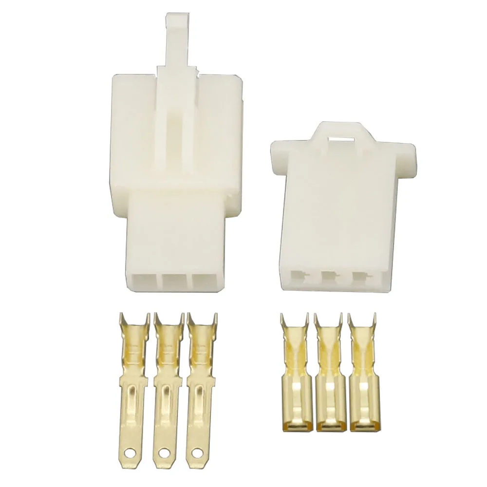 

100 Sets 2.8mm Connectors 3 Pin DJ7031A-2.8 Electrical Wire Plug Male and female Automobile Lighting Adapter Connector