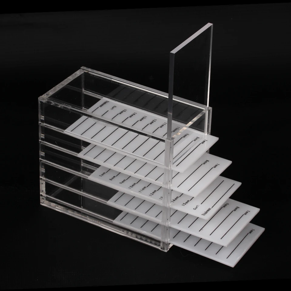 

5 Layer Eyelash Extension Storage Box Acrylic Lash Holder Pallet For Individual Volume Lash Extension Display Stand Makeup Tools