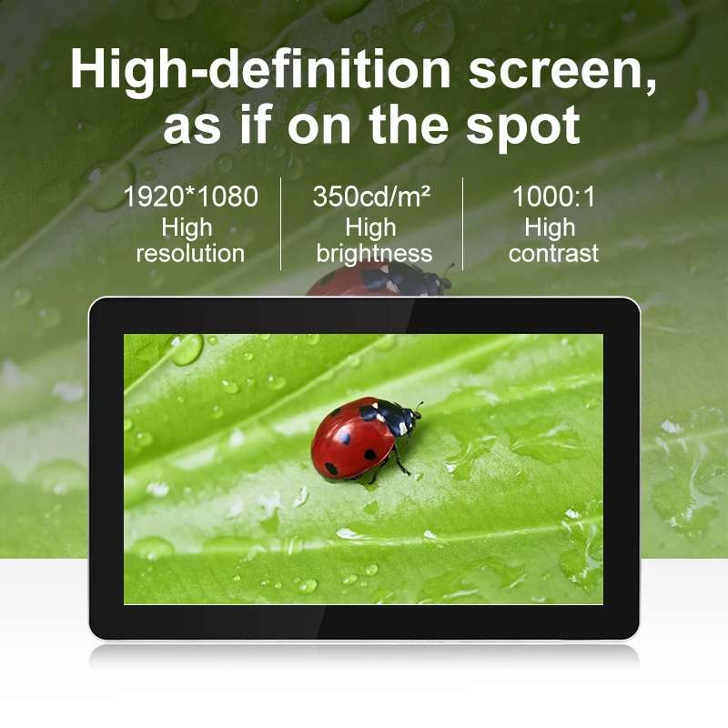 15.6 Inch Industrial Tablet Panel PC with Capacitive Touch P65 Waterproof  Fanless Cooling All In One PC Mini Computer  Wifi