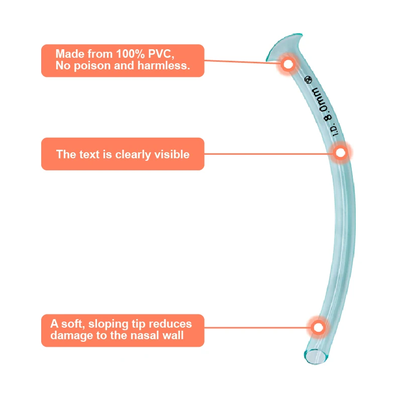 Canack Disposable Nasopharyngeal Airway Multiple Models Nasal Pharyngeal Duct Health Care Tools 4PCS 11PCS Wholesales